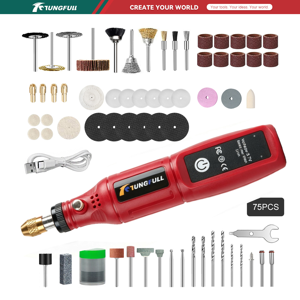 Power Tools Icon - TUNGFULL 3.7V 무선 로터리 도구 USB