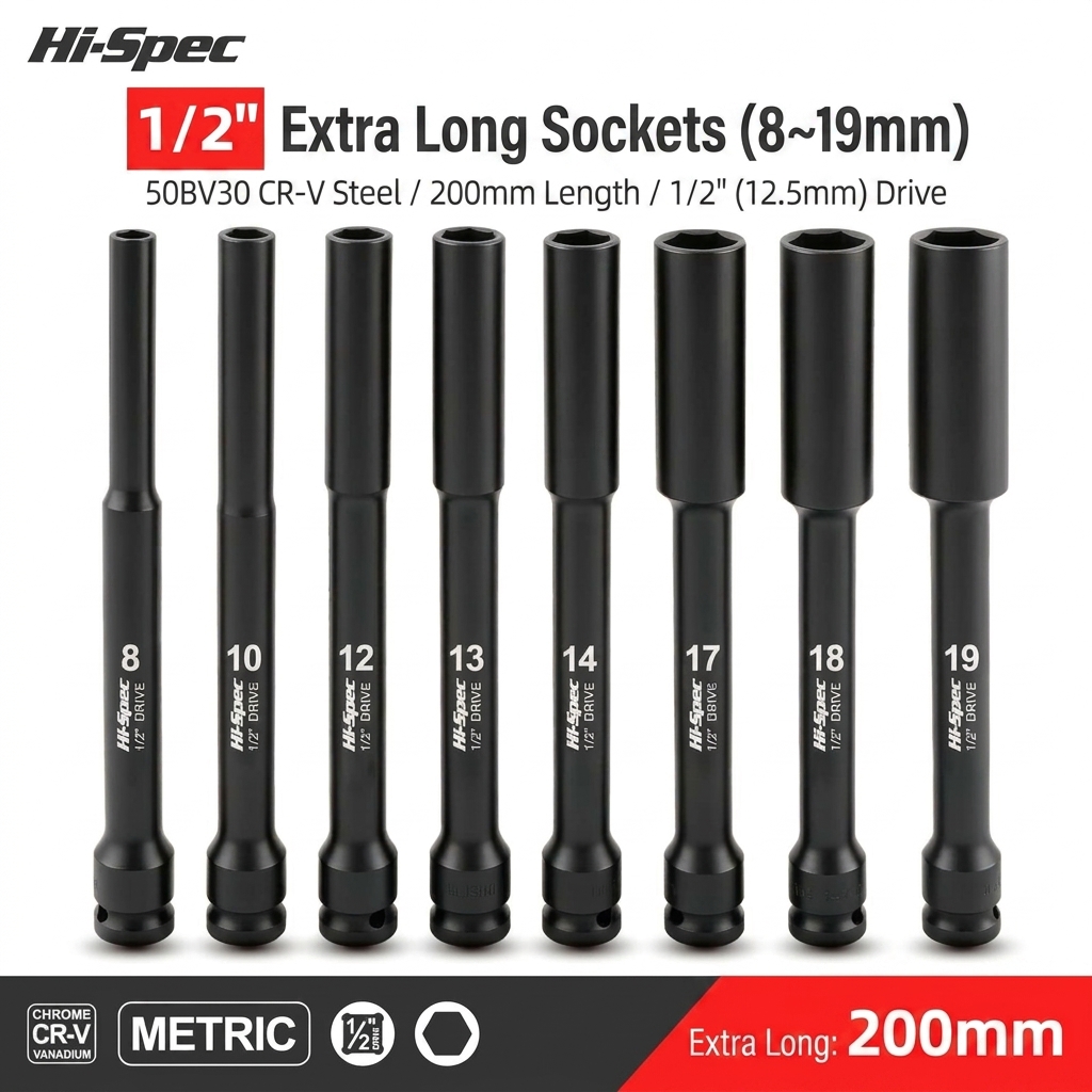 1/2인치 드라이브 초장형 임팩트 소켓 200mm CR - Power Tools Pneumatic 리뷰 및 가격