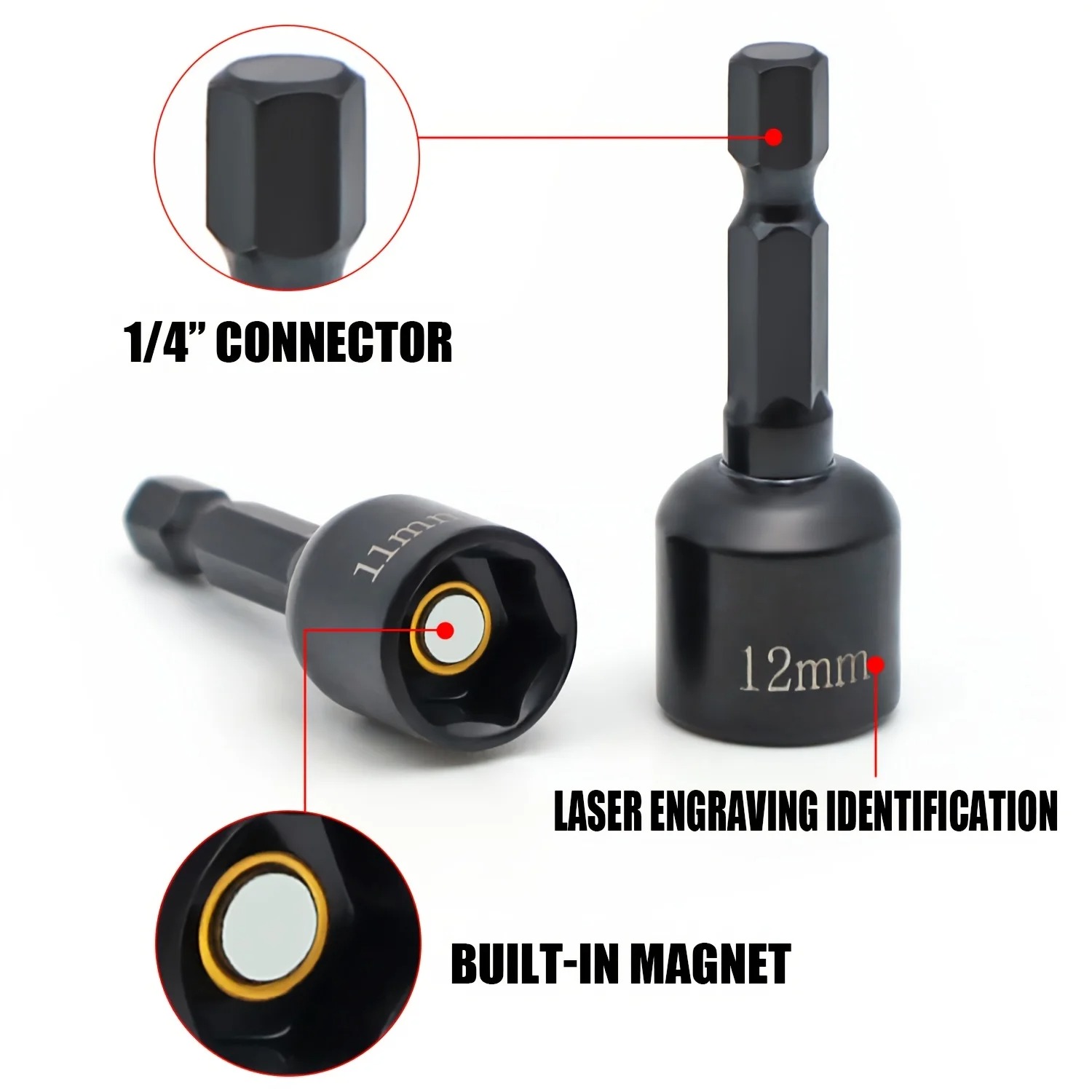 강력한 자석식 육각 샹크 너트 드라이버 비트 세트, 미 - Power Tools For Sale 리뷰 및 가격