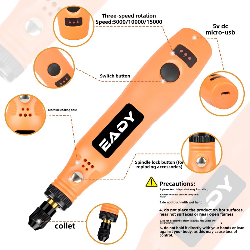USB 무선 로터리 공구 키트 – 금속 연마, 모형 제 - Power Tools Icon 리뷰 및 가격