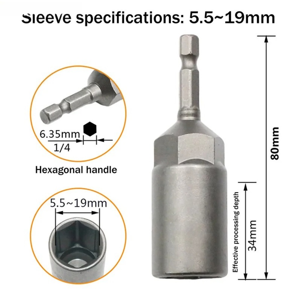 1/5/10/15개 80mm 길이 딥 파워 너트 드라이 - Power Tools For Sale 리뷰 및 가격