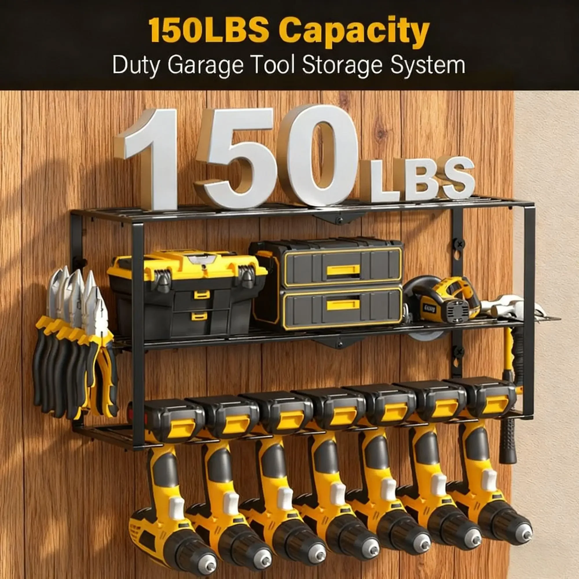 고강도 벽걸이형 전동공구 정리대 3단 무선 드릴 홀더  - Power Tools Storage 리뷰 및 가격