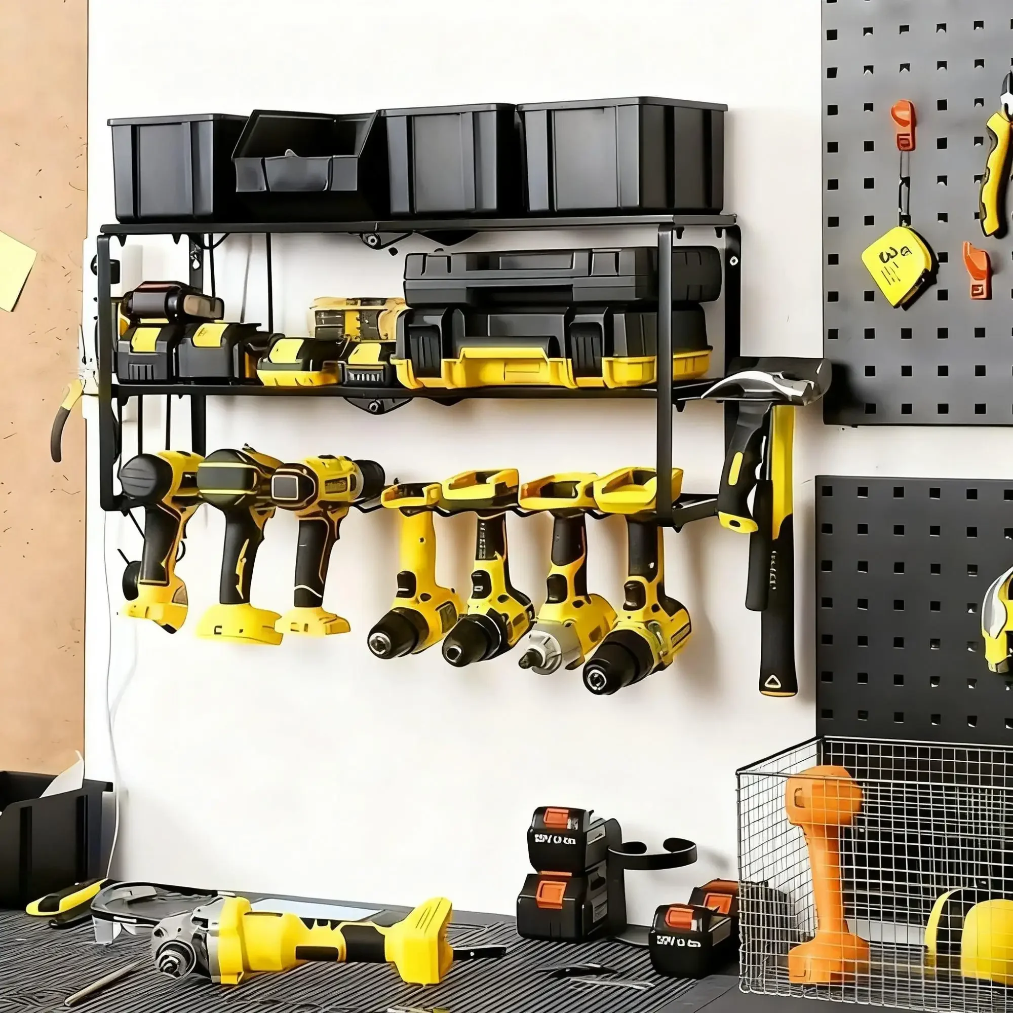 고강도 벽걸이형 전동공구 정리대 3단 무선 드릴 홀더  - Power Tools Storage 리뷰 및 가격