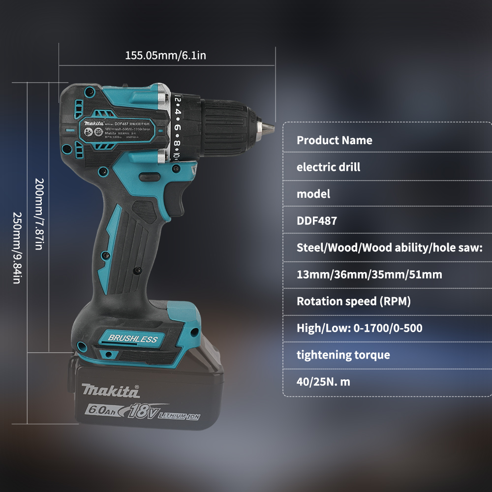 18V 브러시리스 무선 드릴 410W 40N·m 2단  - Power Tools Icon 리뷰 및 가격