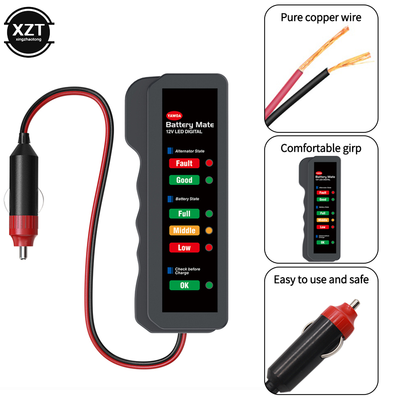 자동차 배터리 테스터 6 LED 디스플레이 시가 라이터 - Power Tools China 리뷰 및 가격