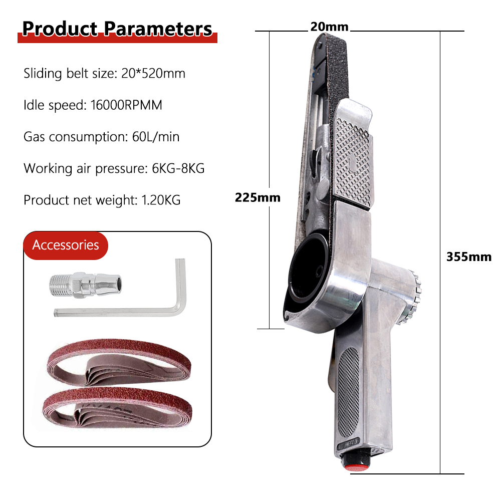 520*20mm 미니 에어 벨트 샌더 샌딩 머신 핸드  - Belt Sander Portable 리뷰 및 가격